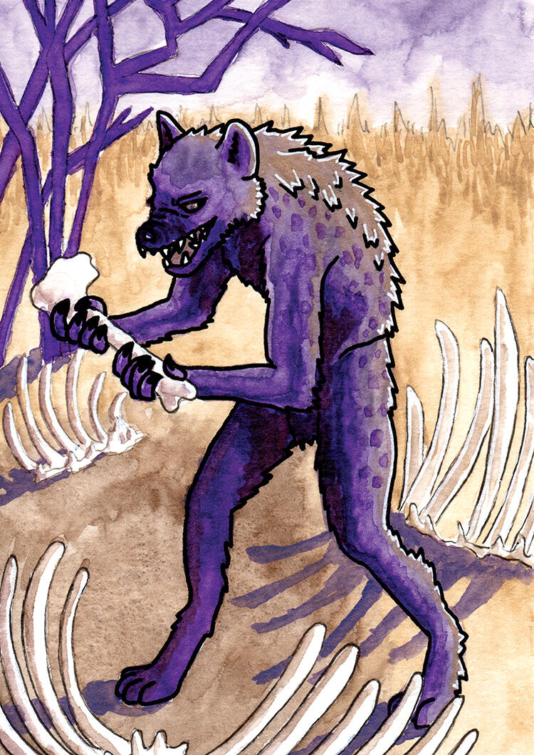 "Consume", Personal Work, 2024, Watercolour & POSCA Marker