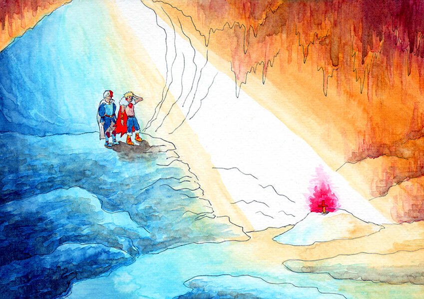 &quot;Legend&quot;, Personal Work, 2024, Watercolour, Noodler&#39;s Ink &amp; POSCA Marker